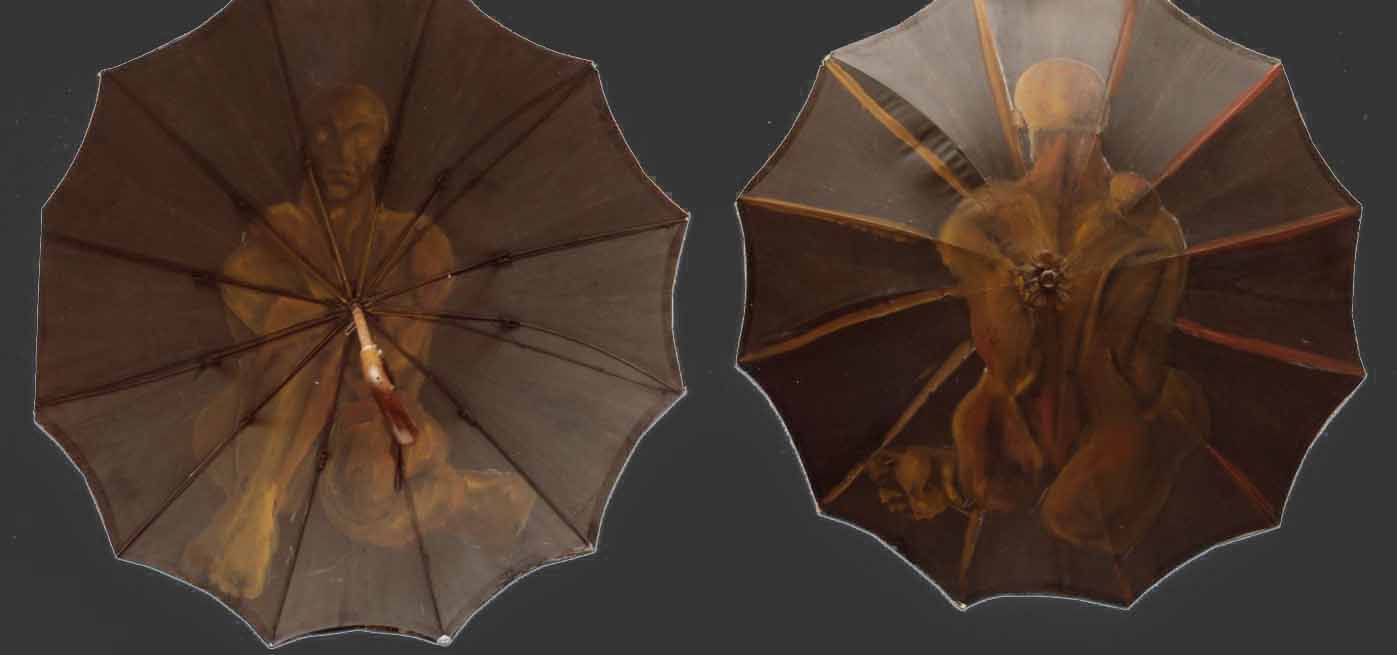 imagen de paraguas pintados